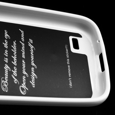 Mercury baltas Samsung Galaxy S4 mini TPU kieto silikono dėklas (nugarėlė) / Priedai.lt