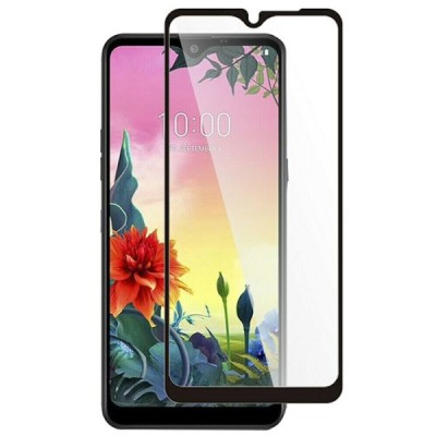 LG K40S (LM-X430) „Rurihai“ 9H Tempered Glass sustiprintos apsaugos juodas pilnai dengiantis apsauginis ekrano stiklas 0.26 mm |