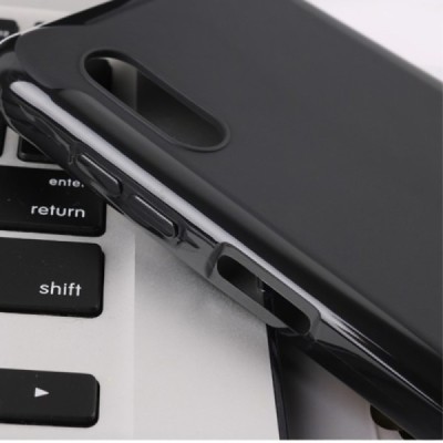 Samsung Galaxy XCover Pro (G715) „Glossy“ cieta silikona (TPU) melns apvalks | vacins.lv