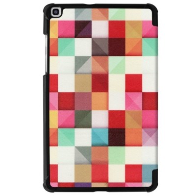 Samsung Galaxy Tab A 8.0 (T290, T295) „Cubes“ atvēramais krāsains, maciņš / Vacins.lv