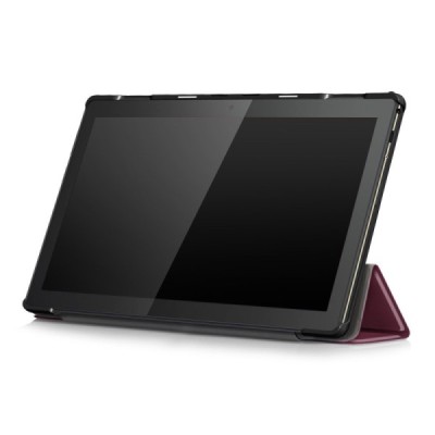 Lenovo Tab M10 10.1" (X605F, X605L, X505F, X505L) atvēramais bordo maciņš / Vacins.lv
