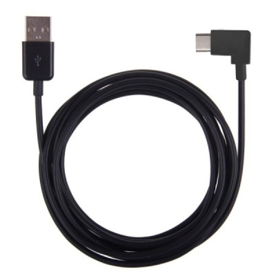 Kampinis USB Type-C juodas laidas 3 metrai | Priedai.lt