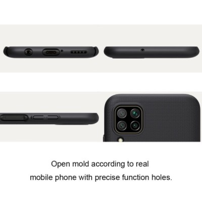 Huawei P40 Lite Nillkin Frosted Shield juodas plastikinis dėklas, nugarėlė | Priedai.lt