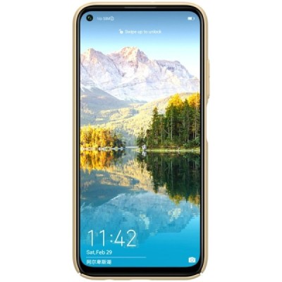 Huawei P40 Lite Nillkin Frosted Shield zelta apvalks | vacins.lv
