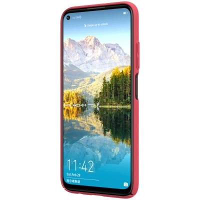 Huawei P40 Lite Nillkin Frosted Shield sarkans apvalks | vacins.lv