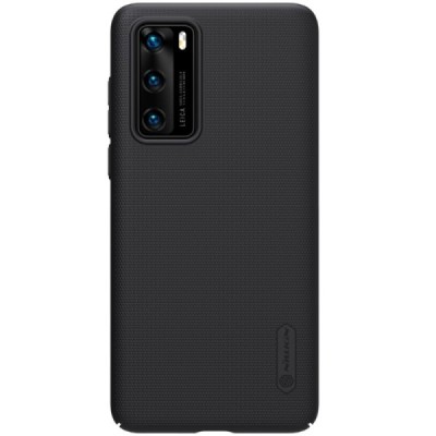 Huawei P40 Nillkin Frosted Shield melns apvalks | vacins.lv