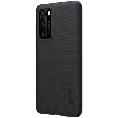 Huawei P40 Nillkin Frosted Shield melns apvalks | vacins.lv