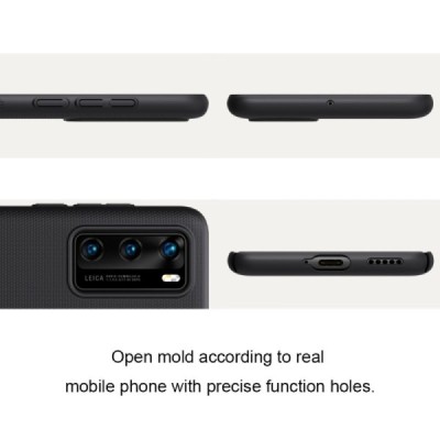 Huawei P40 Nillkin Frosted Shield melns apvalks | vacins.lv