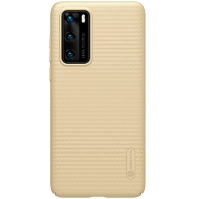 Huawei P40 Nillkin Frosted Shield auksinis plastikinis dėklas, nugarėlė | Priedai.lt