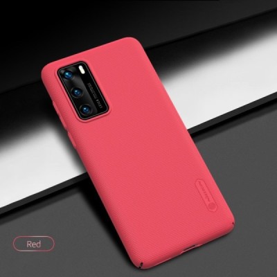 Huawei P40 Nillkin Frosted Shield sarkans apvalks | vacins.lv