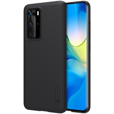 Huawei P40 Pro Nillkin Frosted Shield juodas plastikinis dėklas, nugarėlė | Priedai.lt