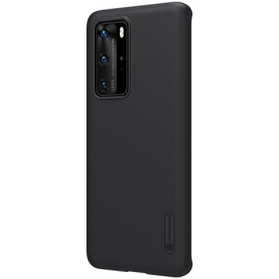 Huawei P40 Pro Nillkin Frosted Shield juodas plastikinis dėklas, nugarėlė | Priedai.lt