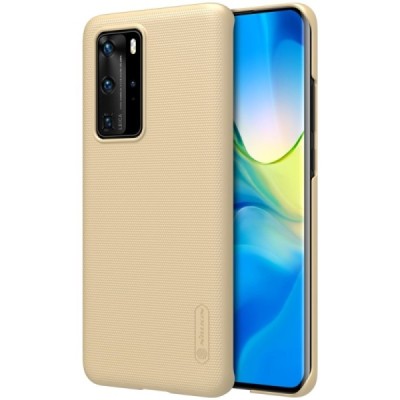 Huawei P40 Pro Nillkin Frosted Shield auksinis plastikinis dėklas, nugarėlė | Priedai.lt