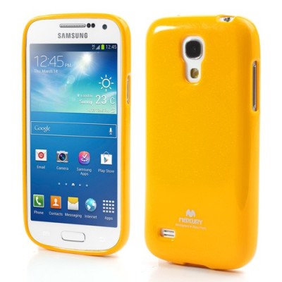 Mercury geltonas Samsung Galaxy S4 mini TPU kieto silikono dėklas (nugarėlė) / Priedai.lt