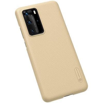 Huawei P40 Pro Nillkin Frosted Shield auksinis plastikinis dėklas, nugarėlė | Priedai.lt