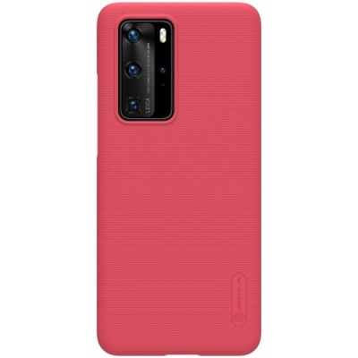 Huawei P40 Pro Nillkin Frosted Shield raudonas plastikinis dėklas, nugarėlė | Priedai.lt