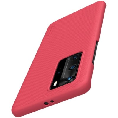 Huawei P40 Pro Nillkin Frosted Shield raudonas plastikinis dėklas, nugarėlė | Priedai.lt