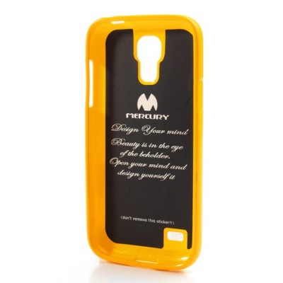 Mercury geltonas Samsung Galaxy S4 mini TPU kieto silikono dėklas (nugarėlė) / Priedai.lt