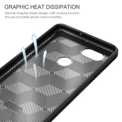 Google Pixel 2 XL Gentry cieta silikona (TPU) melns apvalks / vacins.lv