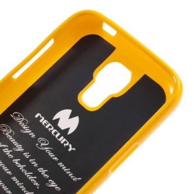 Mercury geltonas Samsung Galaxy S4 mini TPU kieto silikono dėklas (nugarėlė) / Priedai.lt