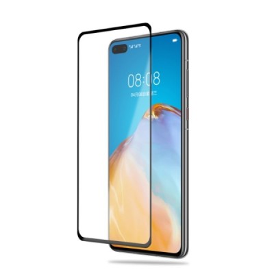 Huawei P40 „Mocolo“ 9H Tempered Glass sustiprintos apsaugos juodas pilnai dengiantis apsauginis ekrano stiklas | Priedai.lt