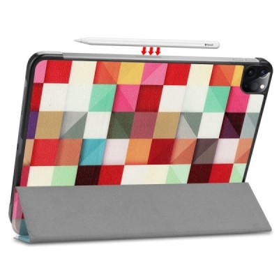 Apple iPad Pro 11 (2021 / 2020 / 2018) atvēramais „Cubes“ krāsains maciņš | Vacins.lv