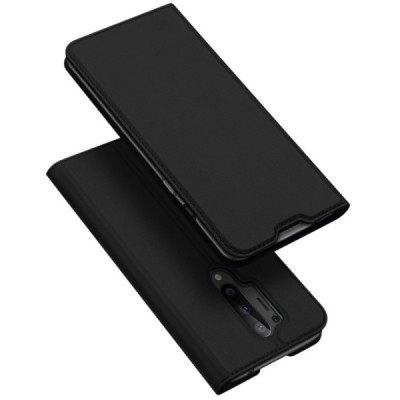 OnePlus 8 Pro Dux Ducis Skin sērijas melns ādas atvērams maciņš | Vacins.lv