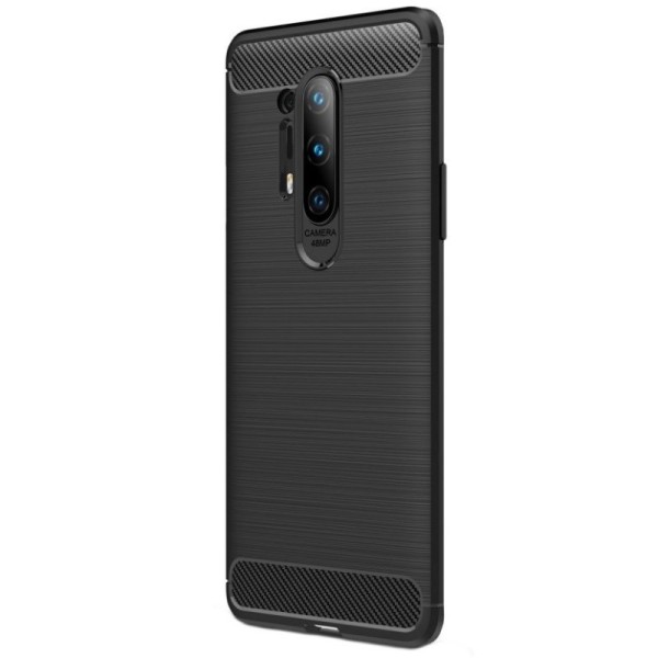 „Carbon“ cieta silikona (TPU) apvalks - melns (OnePlus 8 Pro)