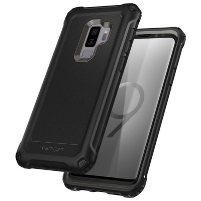 Samsung Galaxy S9+ (G965) Spigen Pro Guard melns silikons apvalks | vacins.lv