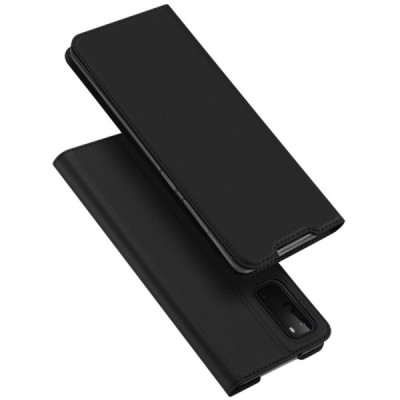 Samsung Galaxy S20 (G980) „Dux Ducis“ Skin sērijas melns ādas atvērams maciņš | Vacins.lv