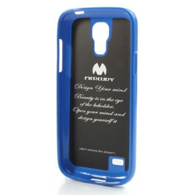 Samsung Galaxy S4 mini Mercury tumši zils cieta silikona (TPU) futrālis / Vacins.lv