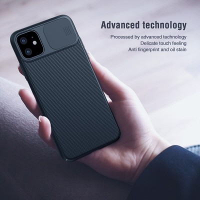 Apple iPhone 11 „Nillkin“ CamShield melns apvalks | vacins.lv
