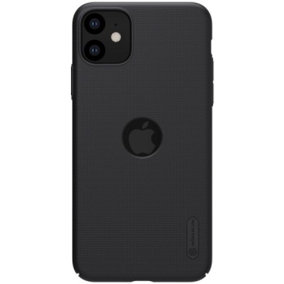 Appe iPhone 11 „Nillkin“ Frosted Shield Logo juodas plastikinis dėklas, nugarėlė | Priedai.lt