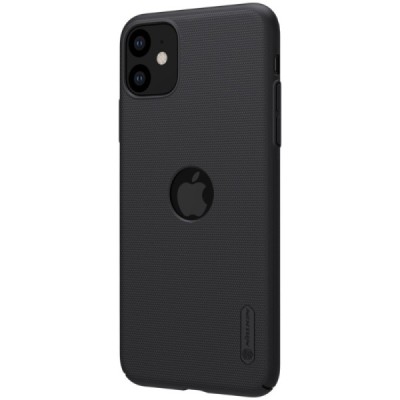 Appe iPhone 11 „Nillkin“ Frosted Shield Logo juodas plastikinis dėklas, nugarėlė | Priedai.lt