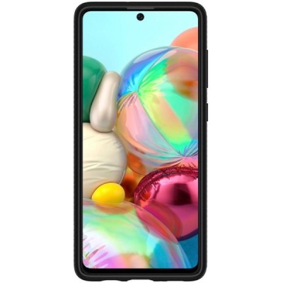 Spigen Liquid Air Samsung Galaxy A51 (A515F) juodas kieto silikono TPU dėklas | Priedai.lt