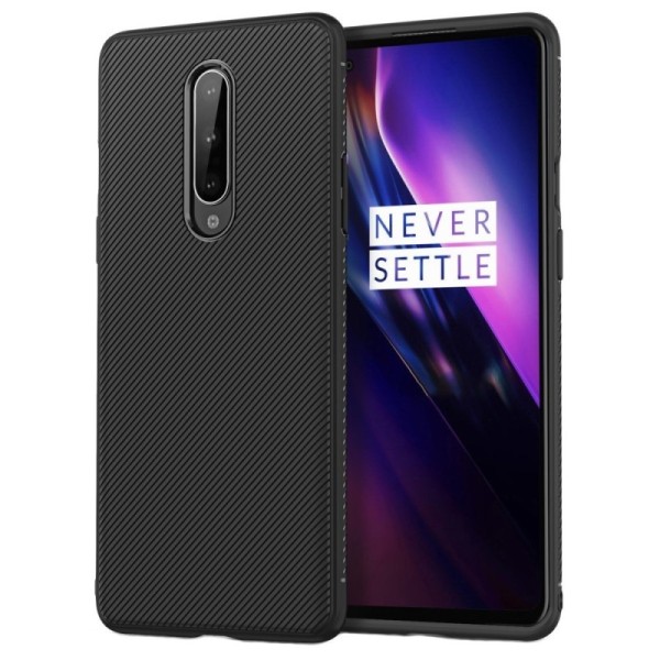 „Jazz“ cieta silikona (TPU) apvalks - melns (OnePlus 8)