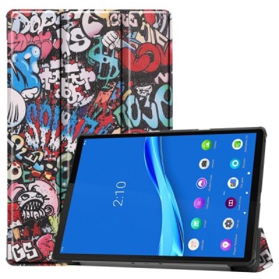 Lenovo Tab M10 Plus 10.3" (TB-X606F) atverčiamas spalvotas „Street Art“ dėklas - knygutė | Priedai.lt