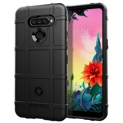 LG K50S (LM-X540) „Stiff“ cieta silikona (TPU) melns apvalks | vacins.lv