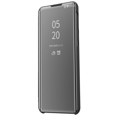 LG K50S (LM-X540) plastmasas atvērams melns ādas maciņš / Vacins.lv
