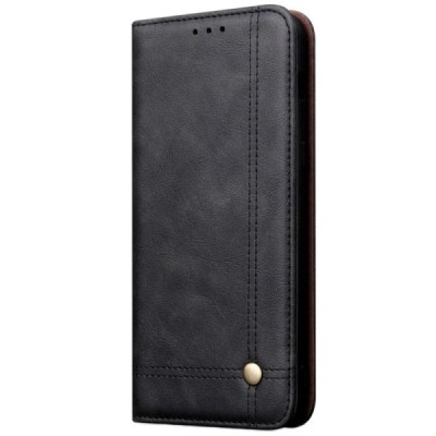 Huawei Honor 20 (Nova 5T) Deluxe ādas atvēramais melns maciņš (maks) | Vacins.lv