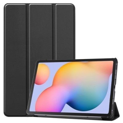 Samsung Galaxy Tab S6 Lite 10.4" (2022) atverčiamas juodas odinis dėklas - knygutė | Priedai.lt