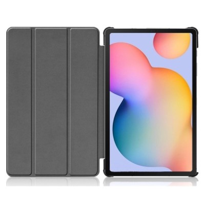 Samsung Galaxy Tab S6 Lite 10.4" (2022) atverčiamas juodas odinis dėklas - knygutė | Priedai.lt
