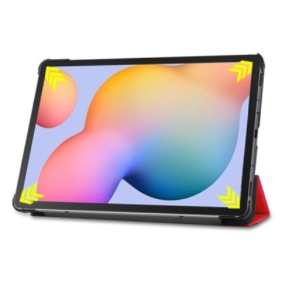 Samsung Galaxy Tab S6 Lite 10.4" (2022) atvēramais ādas sarkans maciņš | Vacins.lv