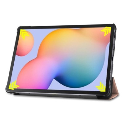 Samsung Galaxy Tab S6 Lite 10.4" (2022) atvēramais ādas zelta maciņš | Vacins.lv