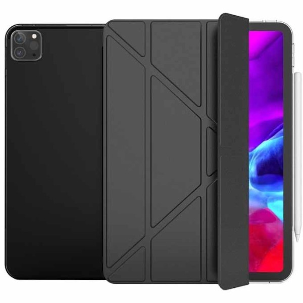 Klasisks atverams maciņš - melns (iPad Pro 12.9" 2022 / 2021 / 2020 / 2018)