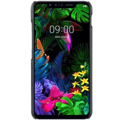 Soft Slim serijos LG G8s Thinq juodas odinis dėklas - nugarėlė | Priedai.lt