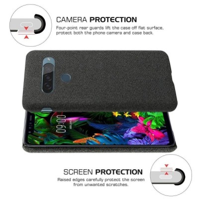 LG G8s Thinq KSQ Cloth melns apvalks | vacins.lv