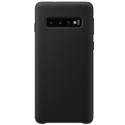 Samsung Galaxy S10 (G973) „Shell“ cieta silikona (TPU) melns vāciņš, apvalks | Vacins.lv