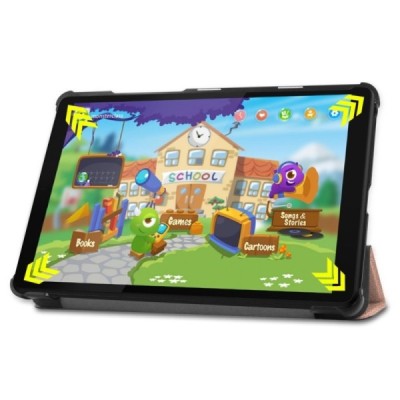 Lenovo Tab M8 8" atverčiamas auksinis odinis dėklas - knygutė | Priedai.lt