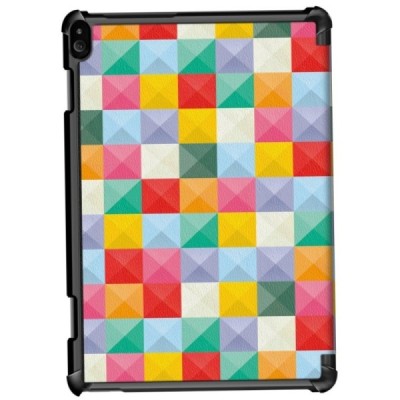 Lenovo Tab P10 (TB-X705F) „Cubes“ atverčiamas spalvotas dėklas - knygutė / Priedai.lt